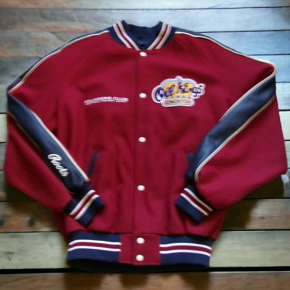 Roots Other - Edmonton Oil Kings Founders Club Roots Varsity Jacket 2007  Mens XXL EUC RARE!!